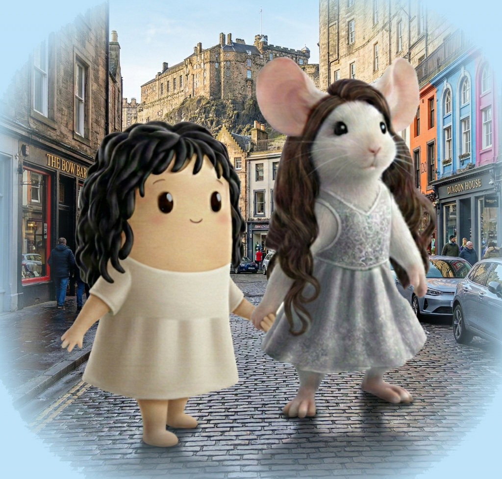 Maus und Bohne, linksgedreht in der Gegenwart